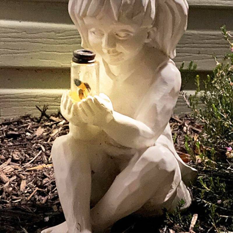 Ethan and Emma with Fireflies Garden Statue 6646595682458-1