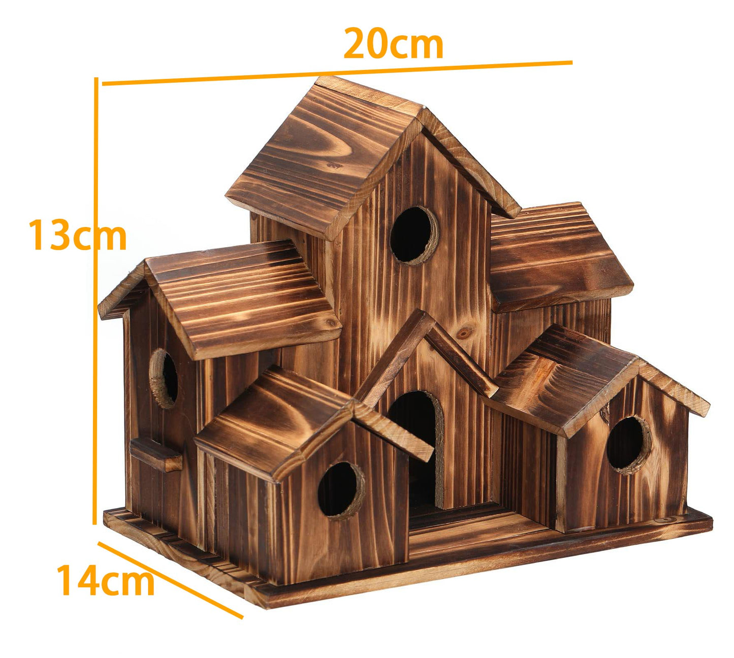 6 Hole Handmade Bird House For Nature Lovers 8545340948782-1