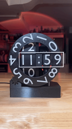 Triaxial Mechanical Desk Clock With Rotating Display Modern Decorative Design 9790302880046-1