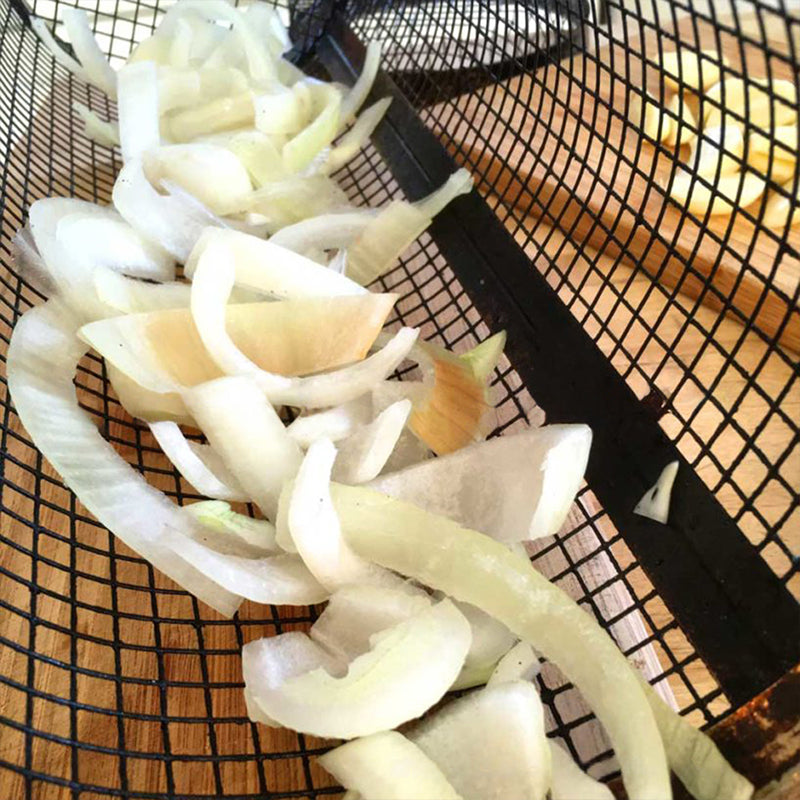 Stainless Steel Rotating Grill Basket Rotisserie With Movable Door Vegetables 8545333969198-1