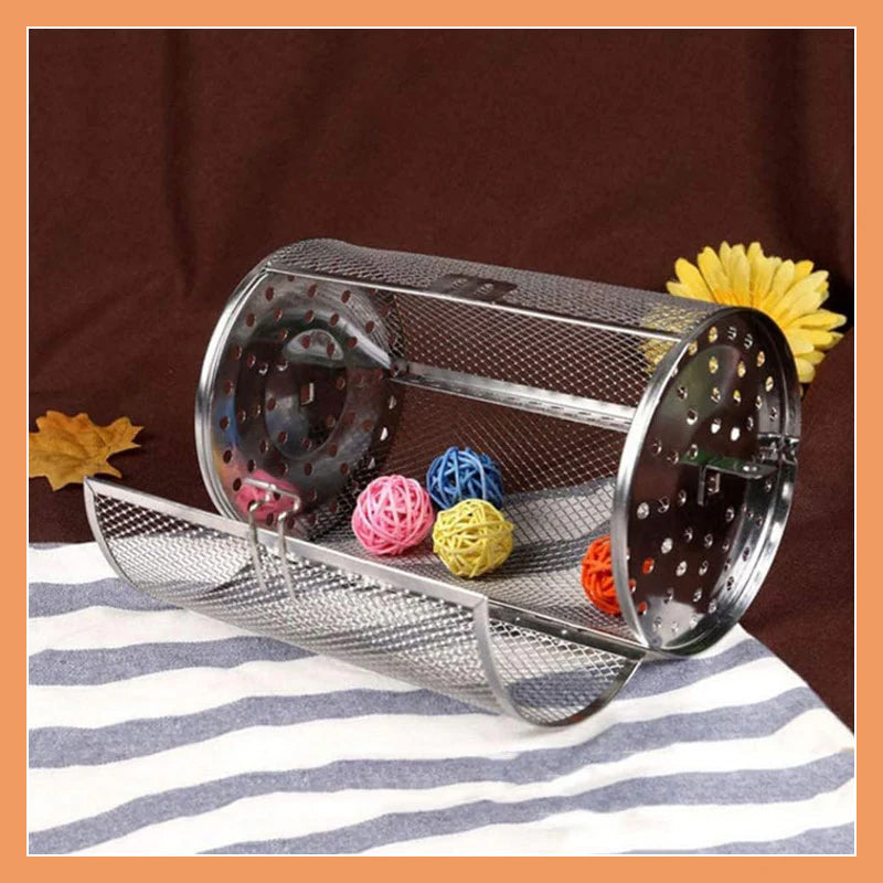 Stainless Steel Rotating Grill Basket | 360° Heat Distribution | Air Fryer Compatible 15146753687878-1