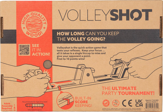 Wooden VolleyShot Game for Fast Reflexes and Family Fun Play 8174586626269-1