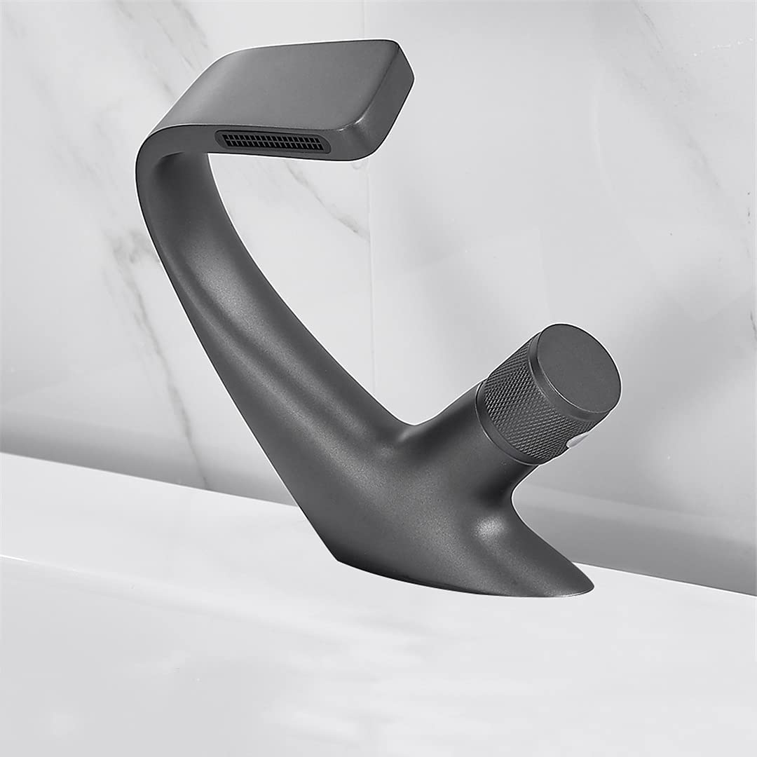 Elegant Single Handle Basin Faucet Stainless Ceramic Valve Deck Mounted 9004879348014-1