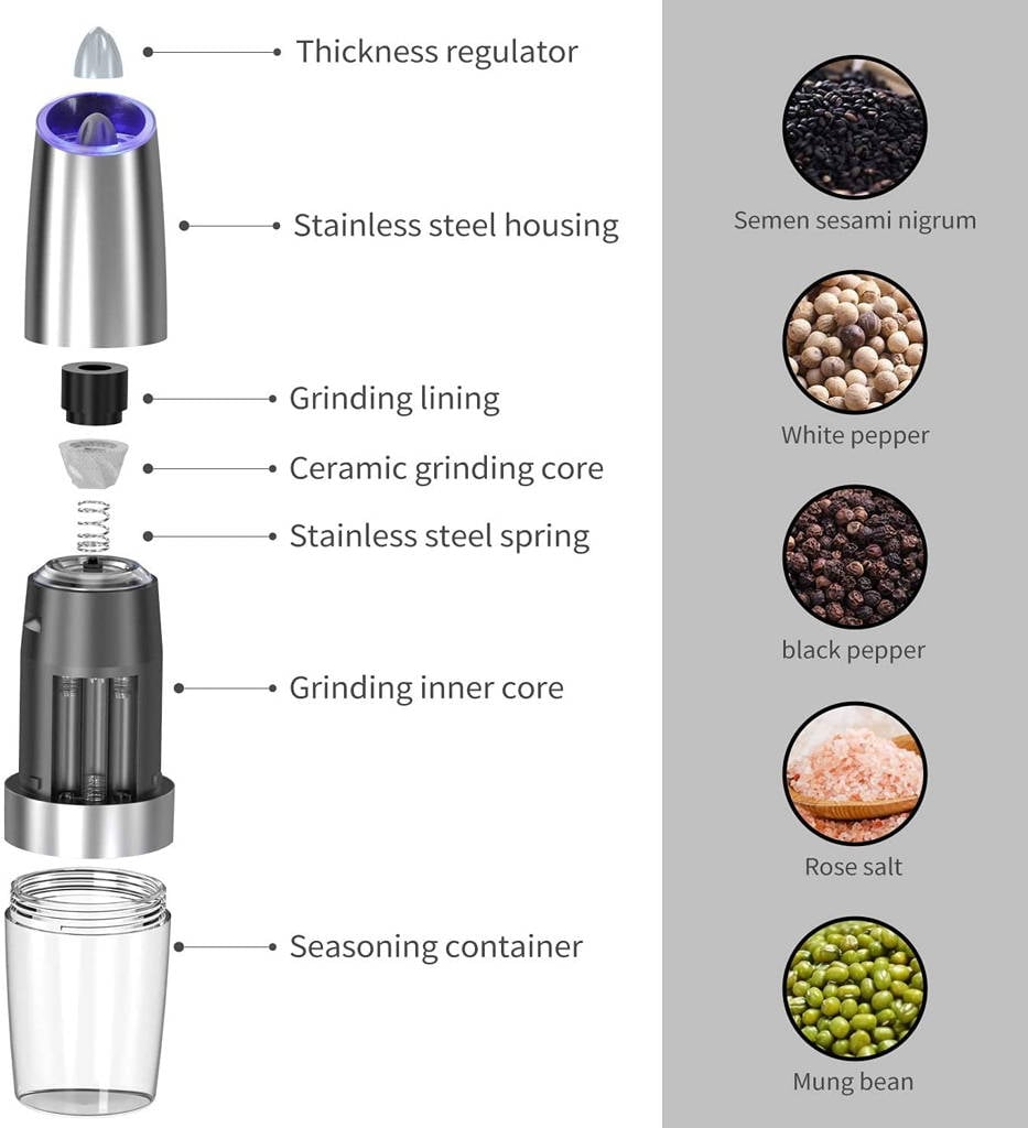 Salt And Pepper Mill With Gravity Sensor 14996391952710-1