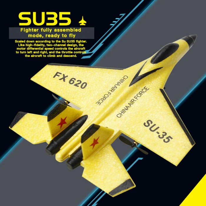 Electric Rc Plane Su35 2.4Ghz Remote Control With Led Lights 10468007444826-1
