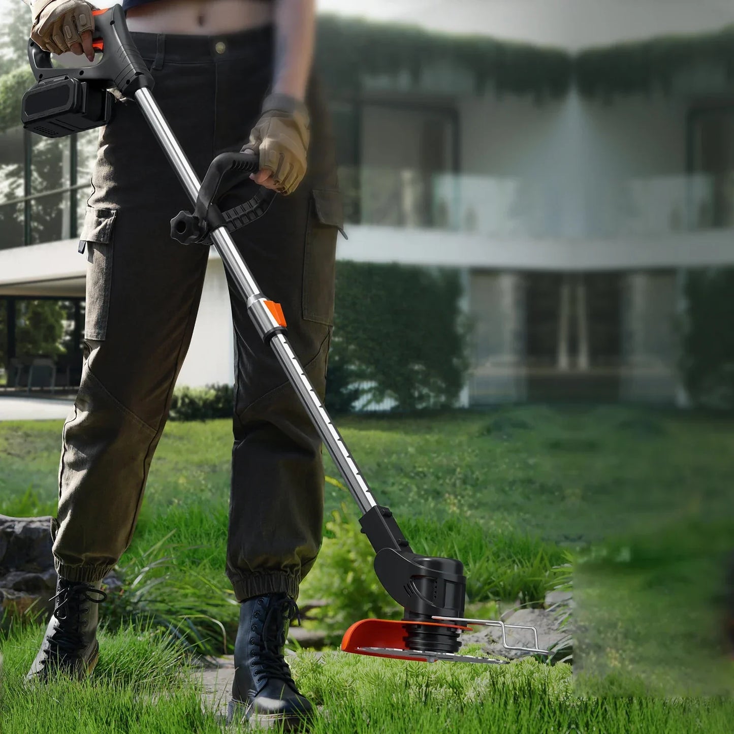 Cordless Lightweight Adjustable Grass Trimmer For Easy Lawn Maintenance 10751291261262-1