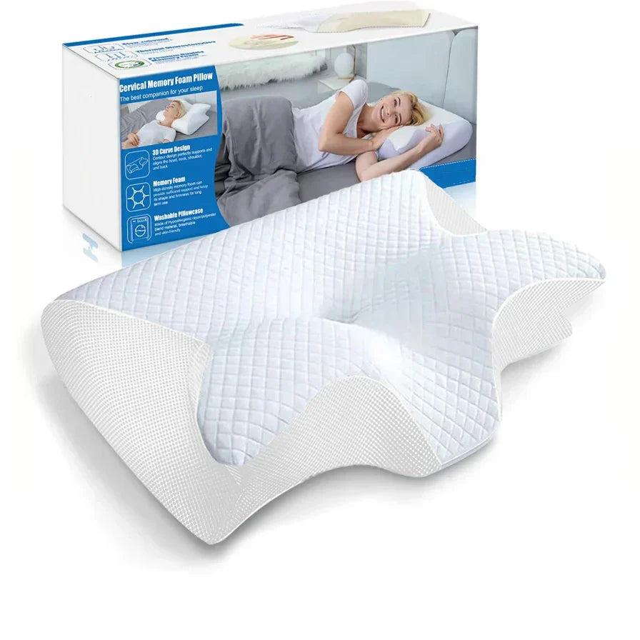 Orthopedic Memory Foam Pillow Ergonomic Neck Support Pain Relief 14902422372678-1