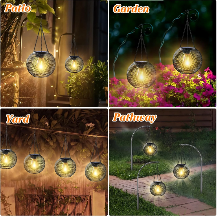 Solar Powered Garden Lantern with Automatic Night Illumination 15056625828166-1
