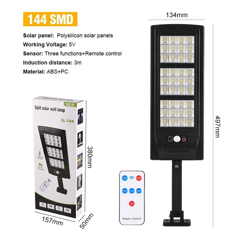 Solar Powered LED Street Lamp Illuminates Outdoors For Bright Night Safety 14814290215238-1