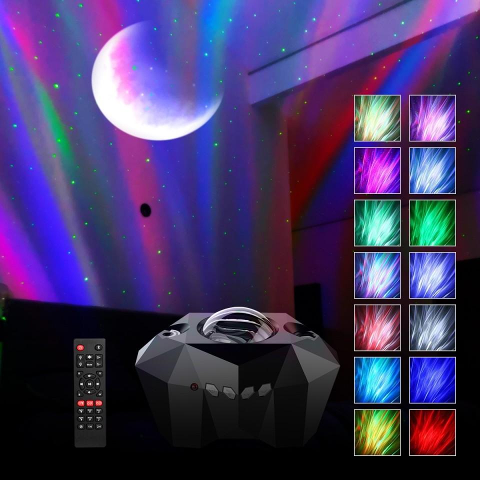 Aurora Galaxy Star Projector Northern Lights Music Speaker Remote Timer 7882381525149-1