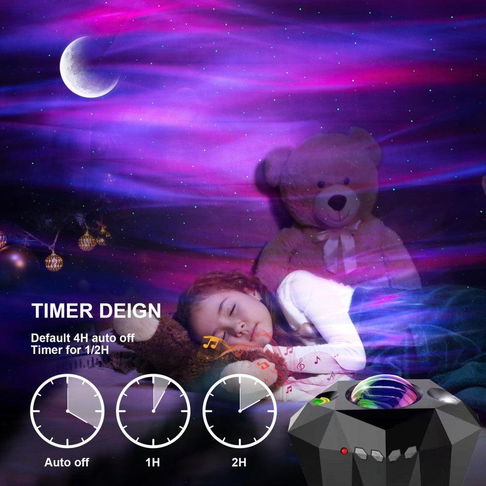 Aurora Galaxy Star Projector Northern Lights Music Speaker Remote Timer 7882381525149-1