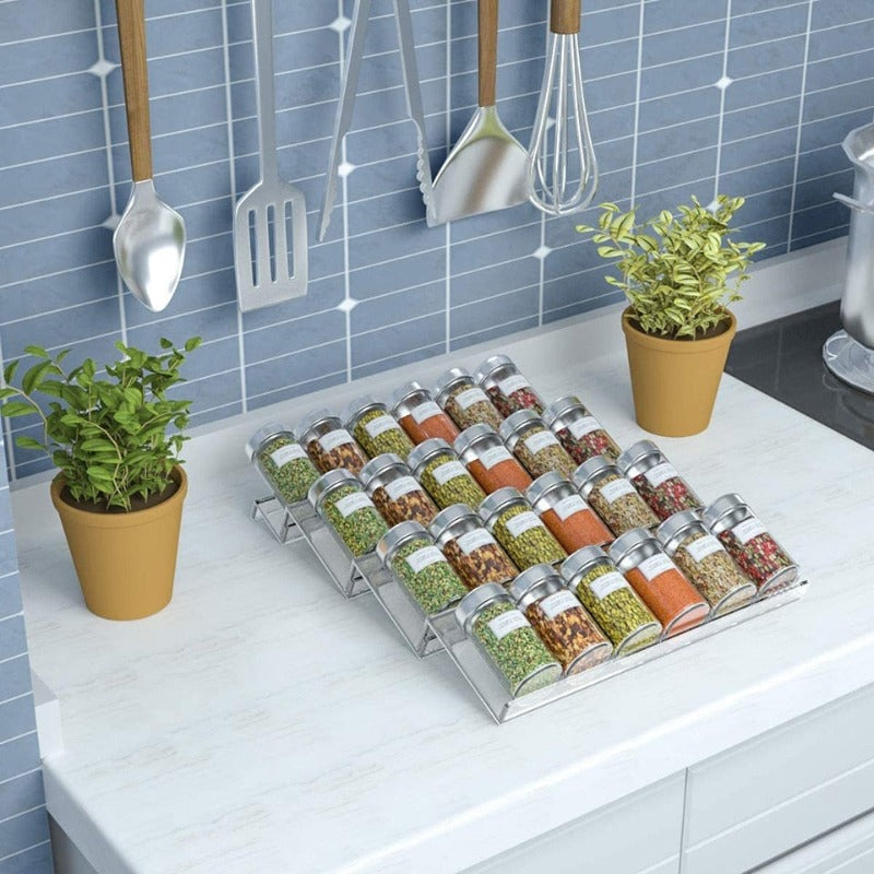 Adjustable Spice Organizer Rack for a Neat and Tidy Kitchen 15074968502598-1