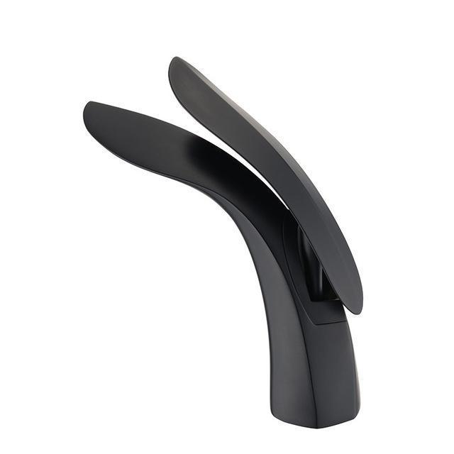 Bathroom Basin Faucet Single Hole Hot Cold Water Gold 9004862538030-1