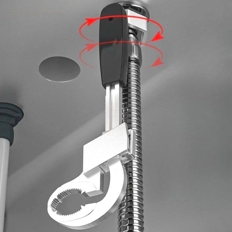 Adjustable Pipe Wrench for Easy Plumbing and Tight Space Repairs 15101086433606-1
