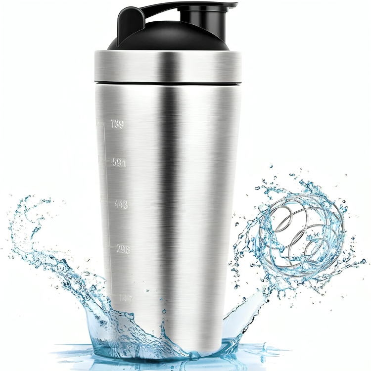 Stainless Steel Protein Shaker Bottle for Mixing Smooth Healthy Drinks 8830069768405-1