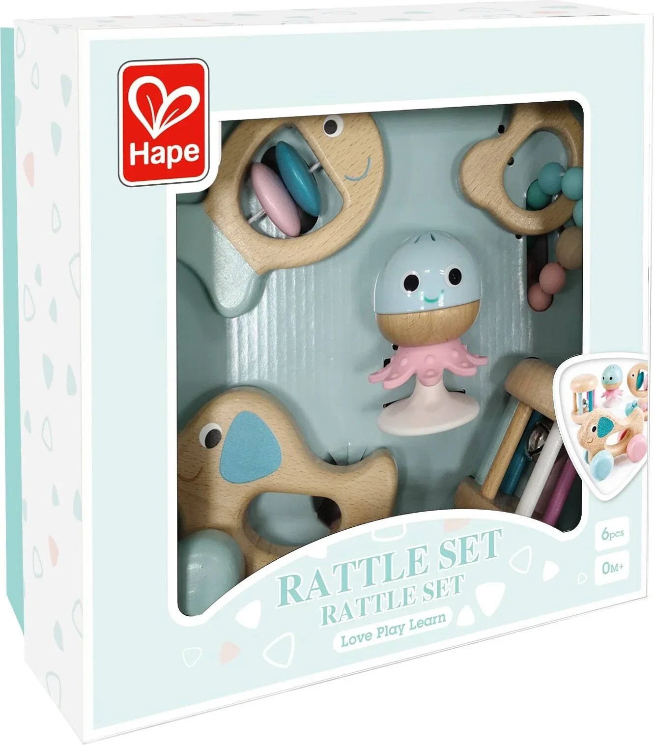 Wooden Sensory Rattle Toy Gift Set for Baby Development 8084668317917-1