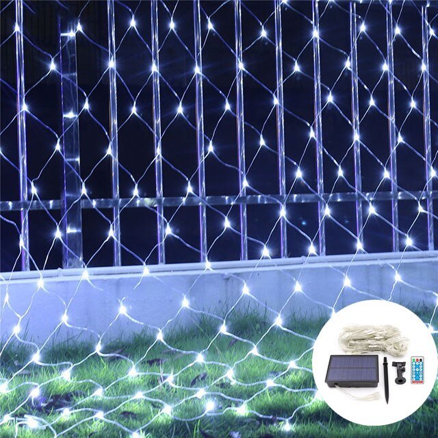 Solar Net String Lights Outdoor Waterproof Decorative Garden Patio Illumination 14814330126662-1