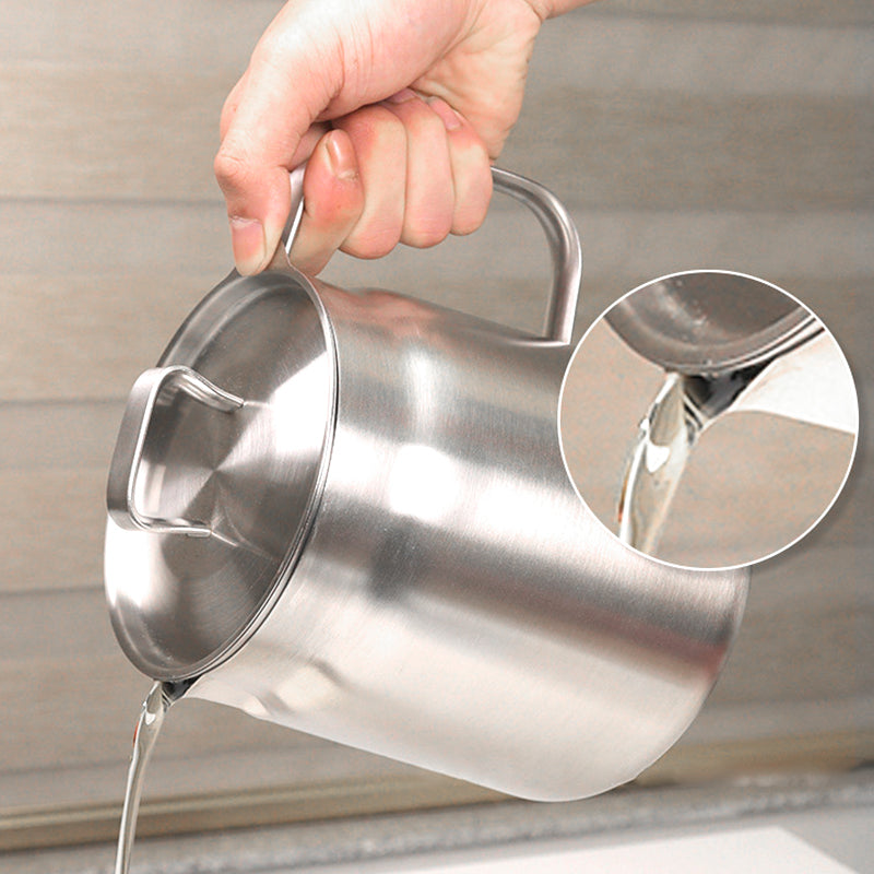 Stainless Steel Oil Filter Pot for Clean Reusable Cooking Oil 14997608038726-1