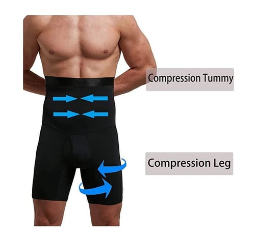 Men’S Compression Shaper Shorts Slim Waist Support Core And Comfort 14957772800326-1