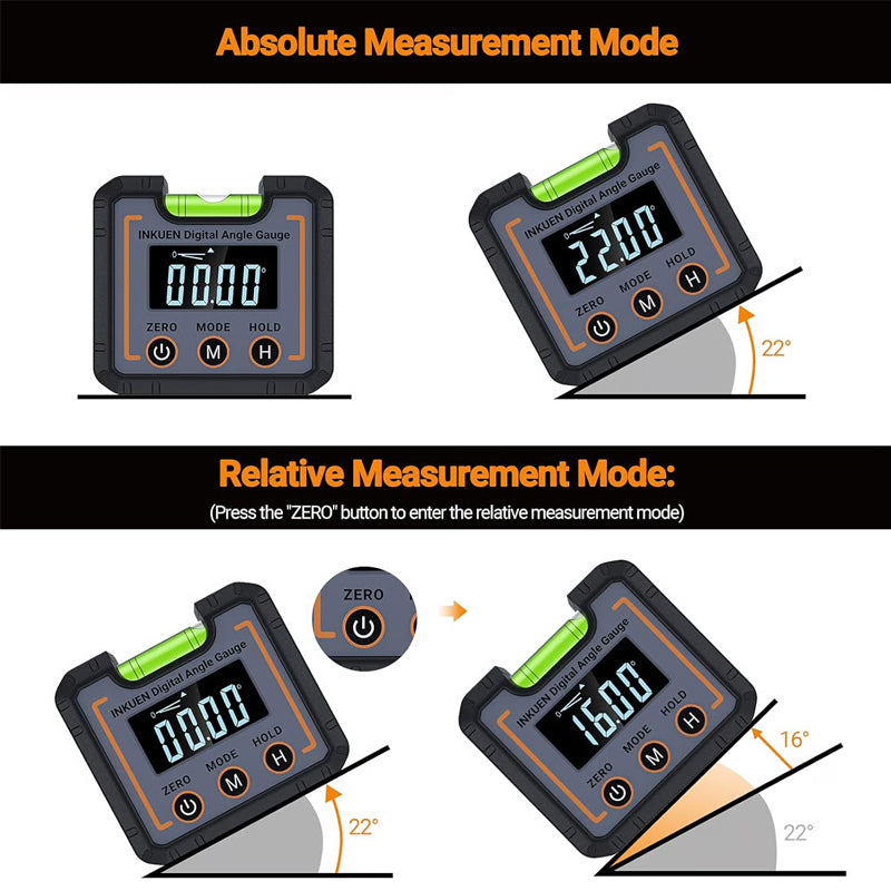 0-360°(4 * 90°) Digital Angle Finder Level Magnetic Electronic Gauge Inclinometer Protractor Tool 9655062004002-1