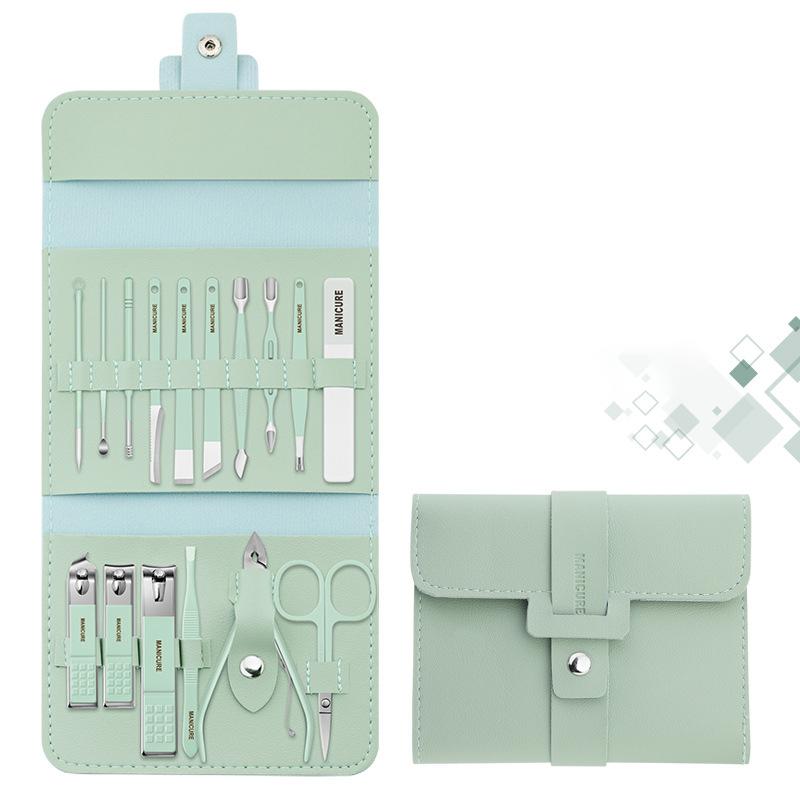 Stainless Manicure Pedicure Grooming Kit With Travel Case Multipurpose Nail Clippers 14981444075846-1
