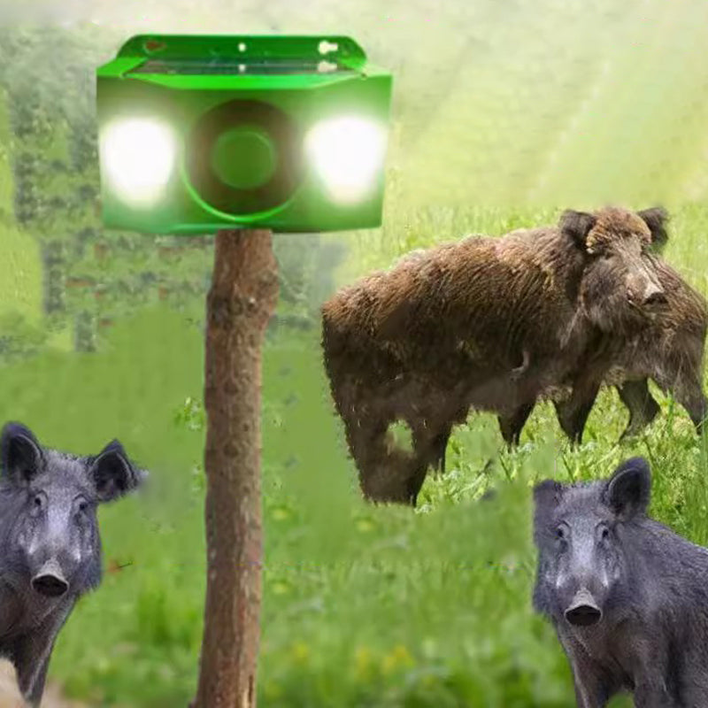 Solar Animal Repellent Device | Flashing LED & Sound Alarm | Outdoor Weather-Resistant 15152383918406-1