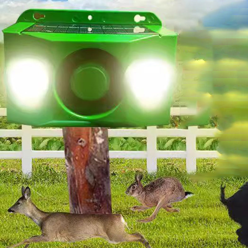 Solar Animal Repellent Device | Flashing LED & Sound Alarm | Outdoor Weather-Resistant 15152383918406-1