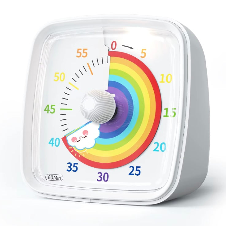 Rainbow Visual Timer Clock for Kids’ Focus and Fun Learning 10106813612366-1