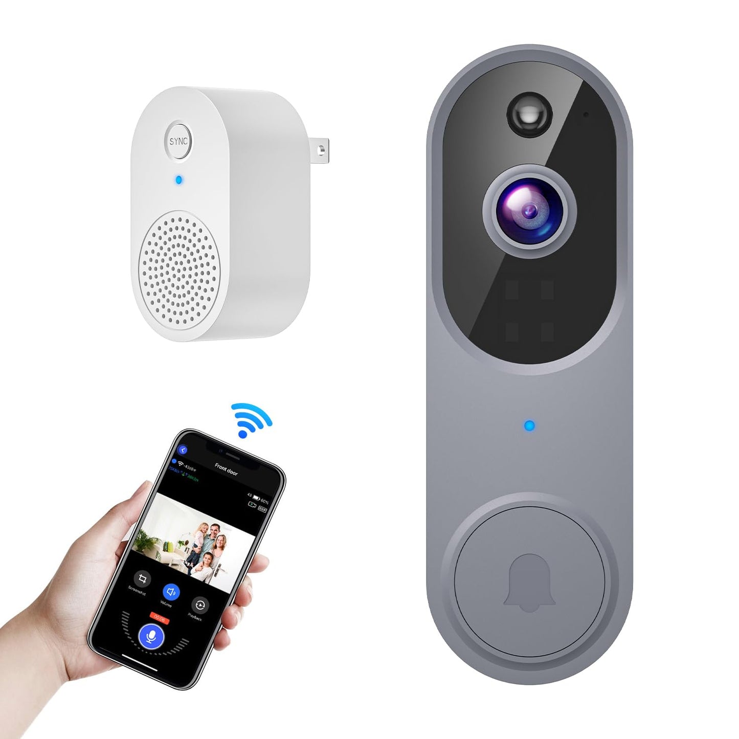 Smart Wireless Video Doorbell For Home Security And Visitor Monitoring 9044901495004-1