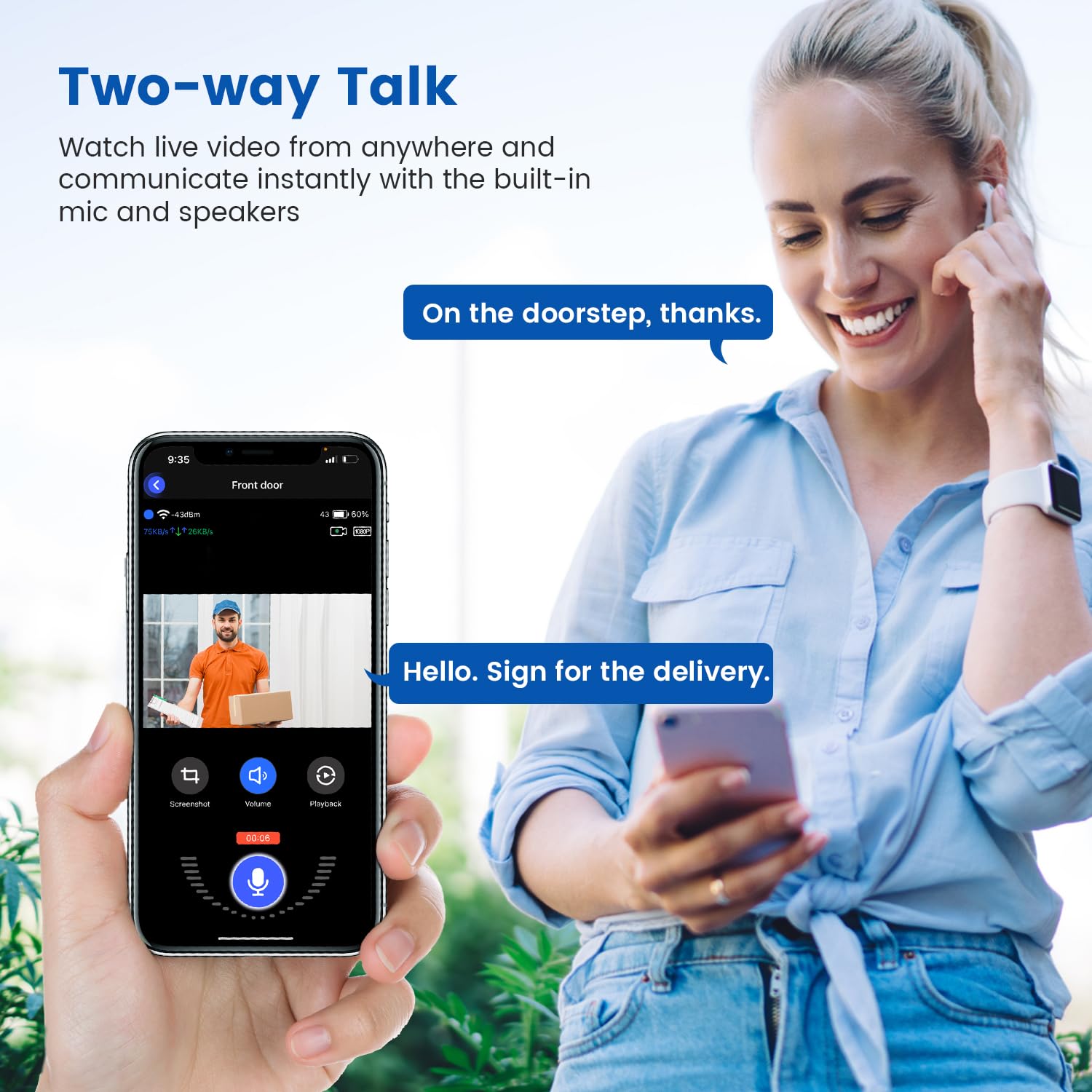 Smart Wireless Video Doorbell For Home Security And Visitor Monitoring 9044901495004-1