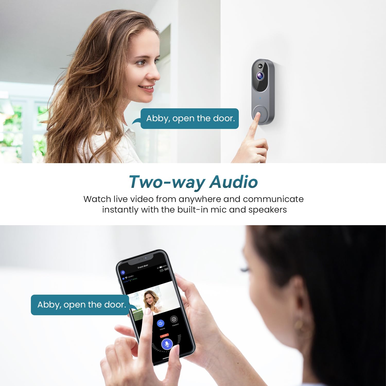 Smart Wireless Video Doorbell For Home Security And Visitor Monitoring 9044901495004-1