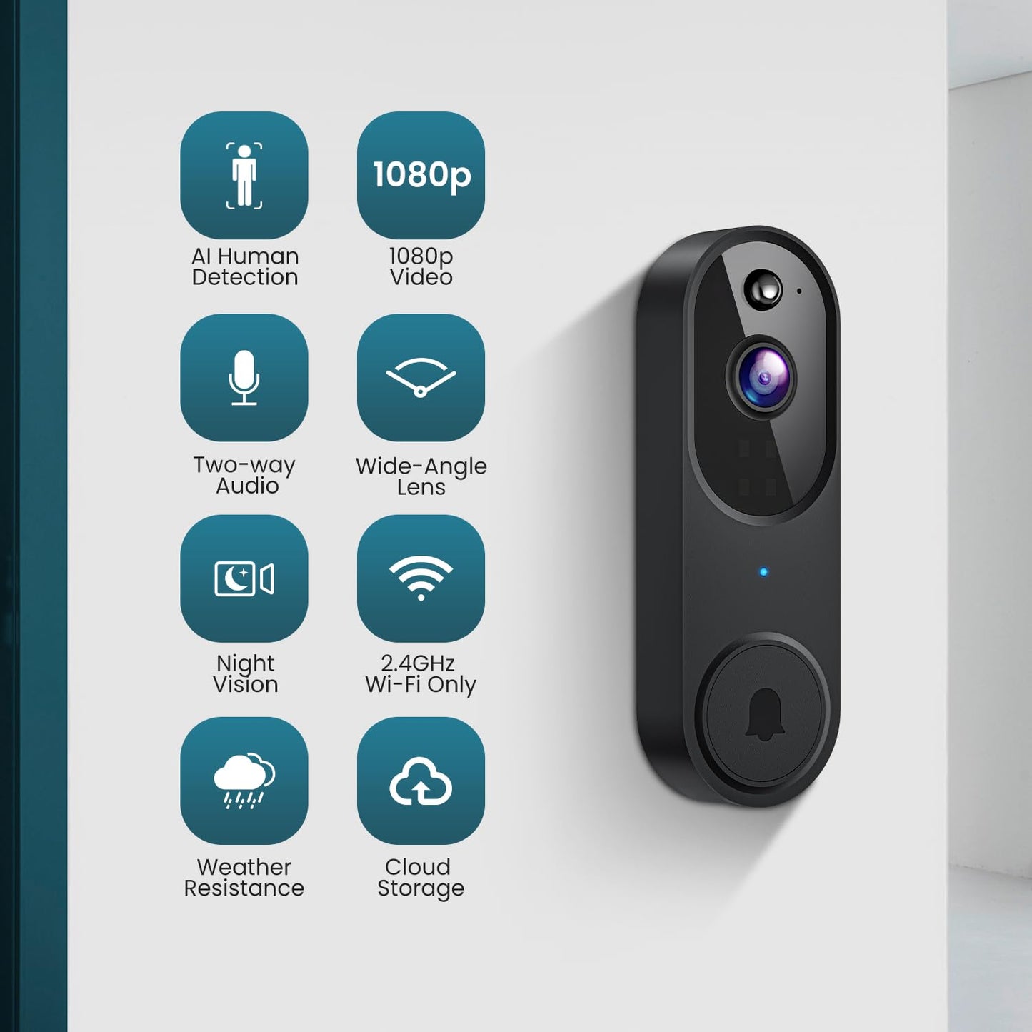 Smart Wireless Video Doorbell For Home Security And Visitor Monitoring 9044901495004-1