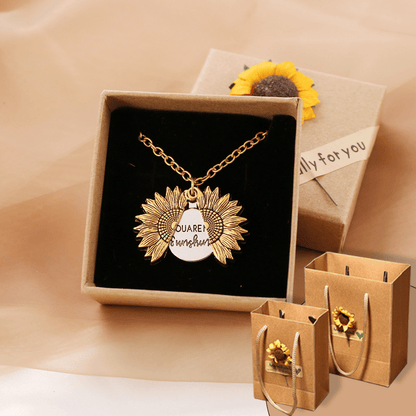 Sunflower Necklace Symbolizing Love, Happiness, and Warmth Every Day 15090580226374-1