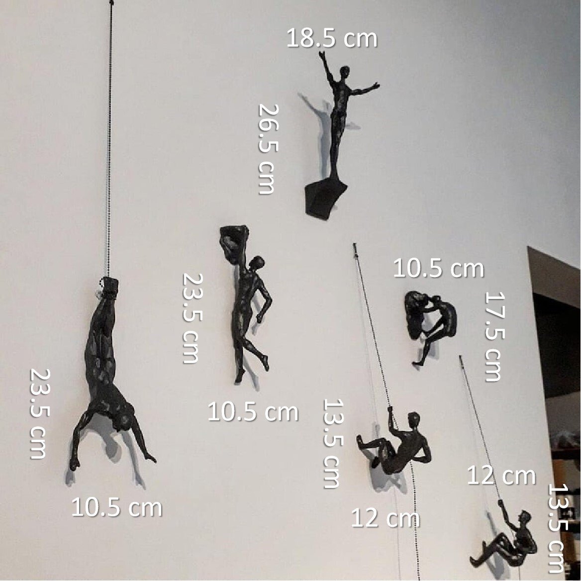 Wall Climbing Resin Sculpture Decorative Figure Home Hanging Decor 8496298688814-1