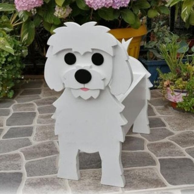 Adorable Dog Shaped Planter for Fun and Charming Garden Decor 15051841143110-1