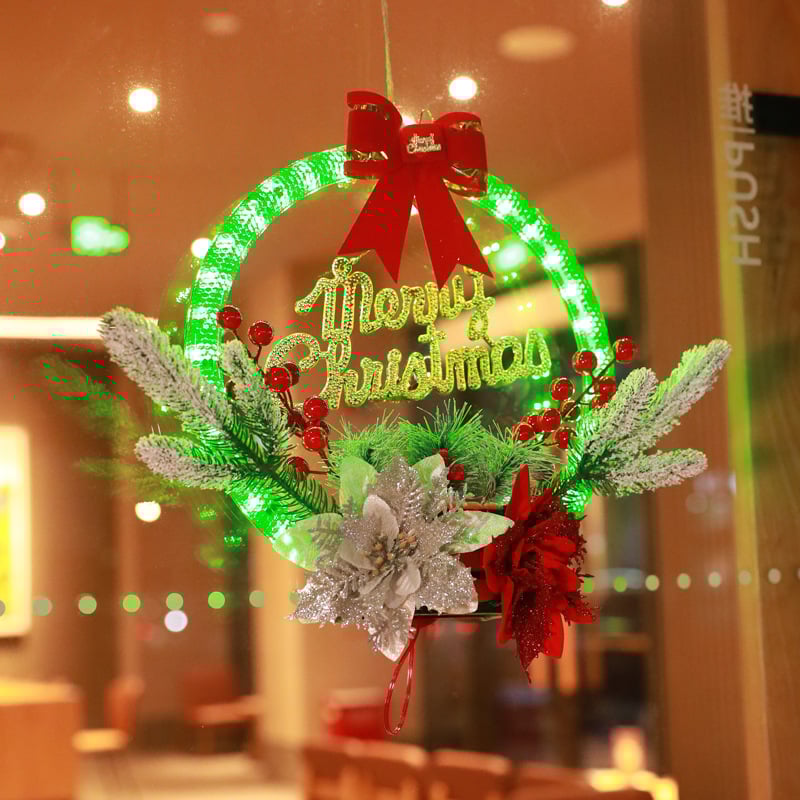 Wreath Decorations With LED Lights 9525965553966-1