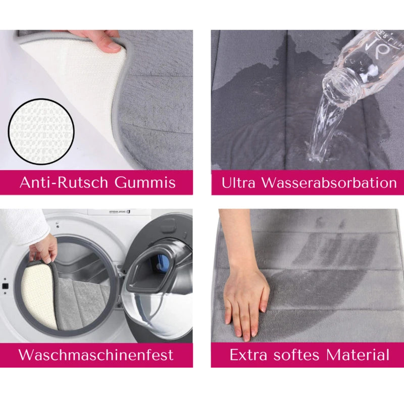 Slow rebound flannel bathroom carpet 6849901658212-1