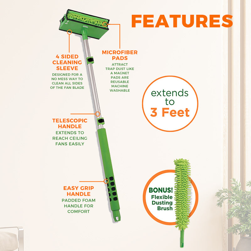 Extendable Ceiling Fan Cleaning Brush For Efficient Dust Removal And Maintenance 7430150881380-1