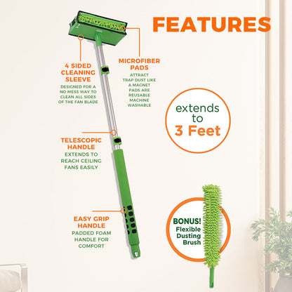 Extendable Ceiling Fan Cleaning Brush For Efficient Dust Removal And Maintenance 7430150881380-1