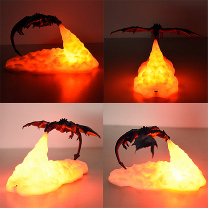 Dragon Fire Breathing 3D LED Lamp With USB Rechargeable Night Light 7085488963684-1