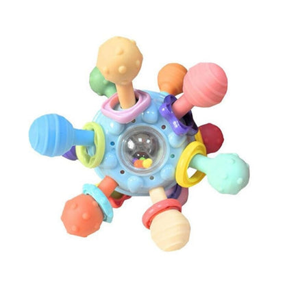 Baby Sensory Teething Rattle Toy With Safe Silicone Multi Texture Design 14975344083270-1