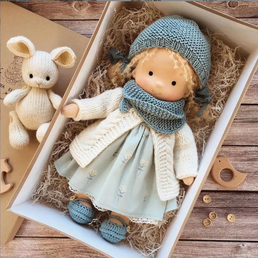 Gift for Kids-Handmade Waldorf Doll 8959340413209-1