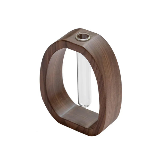 Walnut Solid Wood Flower Vase - Modern Creative Plant Stand 14815627903302-1