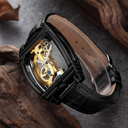 Transparent Automatic Mechanical Steampunk Skull Luxury Gear Watch 8804257497369-1
