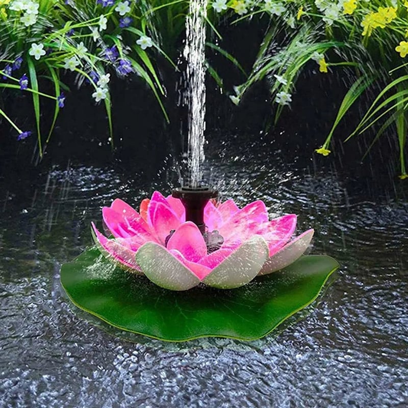 Solar Lotus Fountain for Peaceful and Beautiful Garden Decoration 15051872633158-1