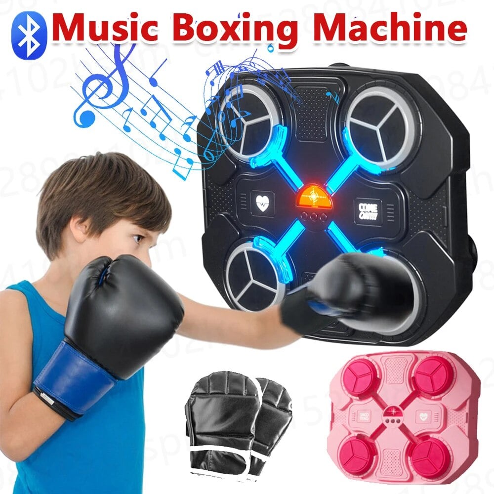 Wall Mounted Boxing Pad Trains Reflex Strength Coordination With Music 14886663487814-1