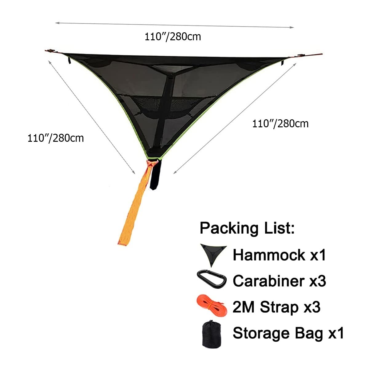 Triangular Camping Hammock Suspended Three Point Family Sleeping Platform Outdoor Aerial 8490145382702-1