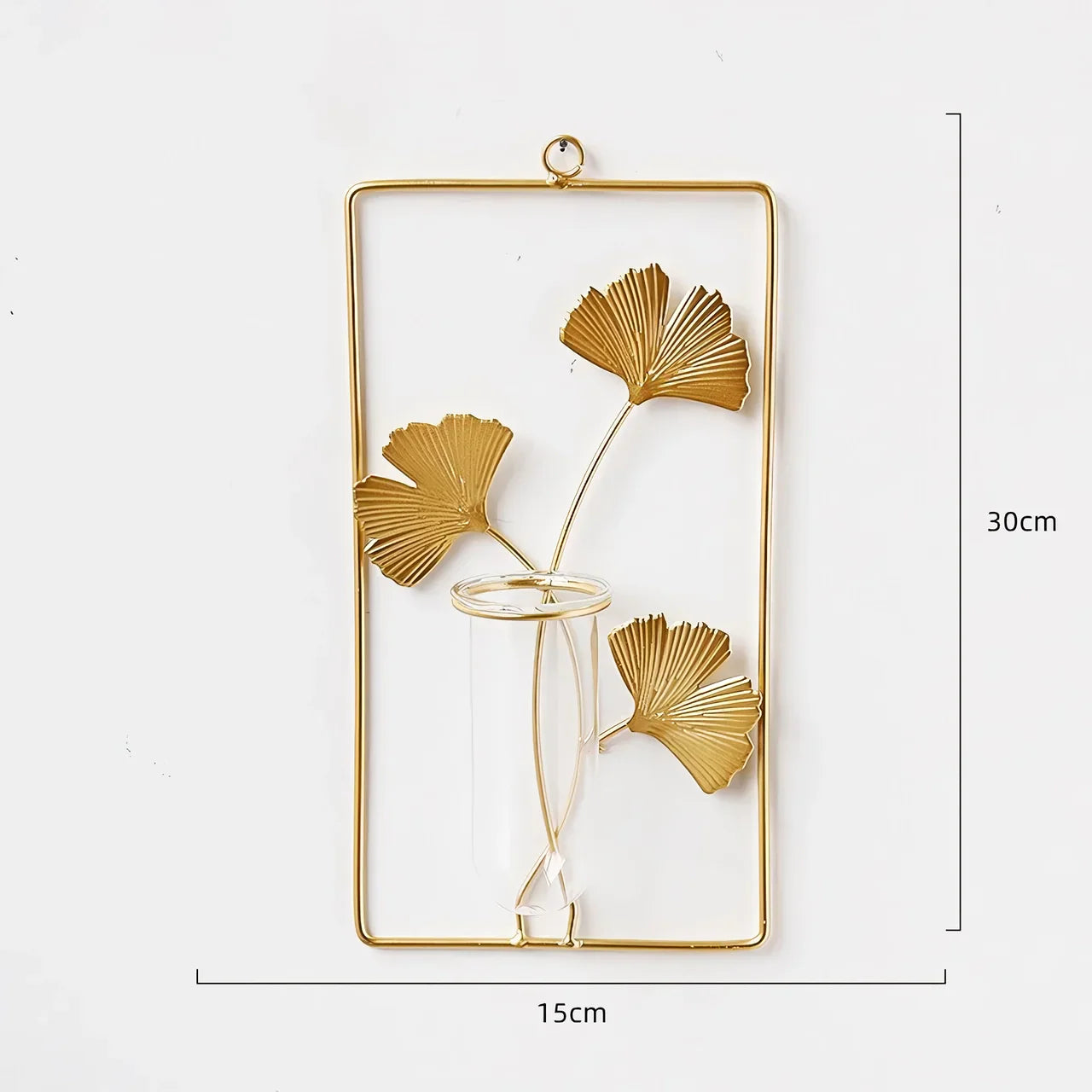 Elegant Gold Iron Wall-Mounted Hydroponic Flower Pot 14815630524742-1