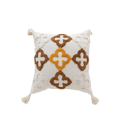 Nordic Retro Tufted Cushion Cover – 45X45Cm Yellow Brown Decorative Pillow 14815608406342-1