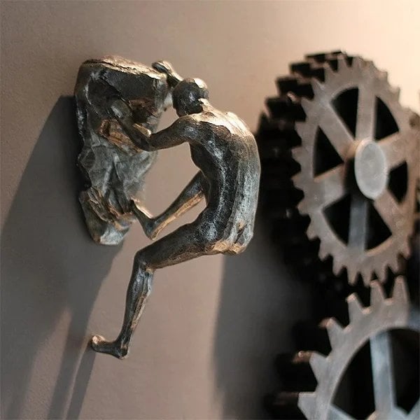 Wall Climbing Resin Sculpture Decorative Figure Home Hanging Decor 8496298688814-1